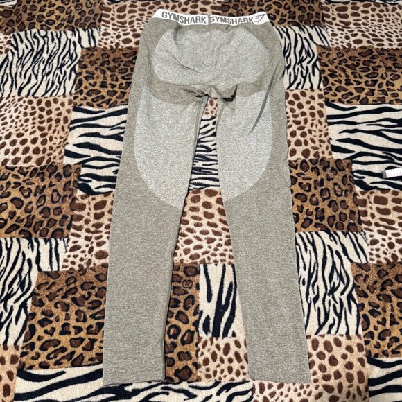 Gymshark Womens Seamless Leggings Medium Green Moisture-Wicking Stretchy sporty - Picture 3 of 10